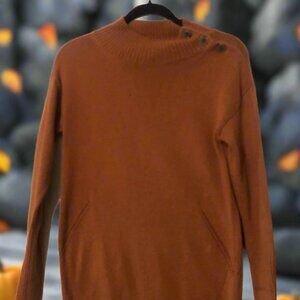 Talbots Funnel Neck Button Sweater Size Petite Small